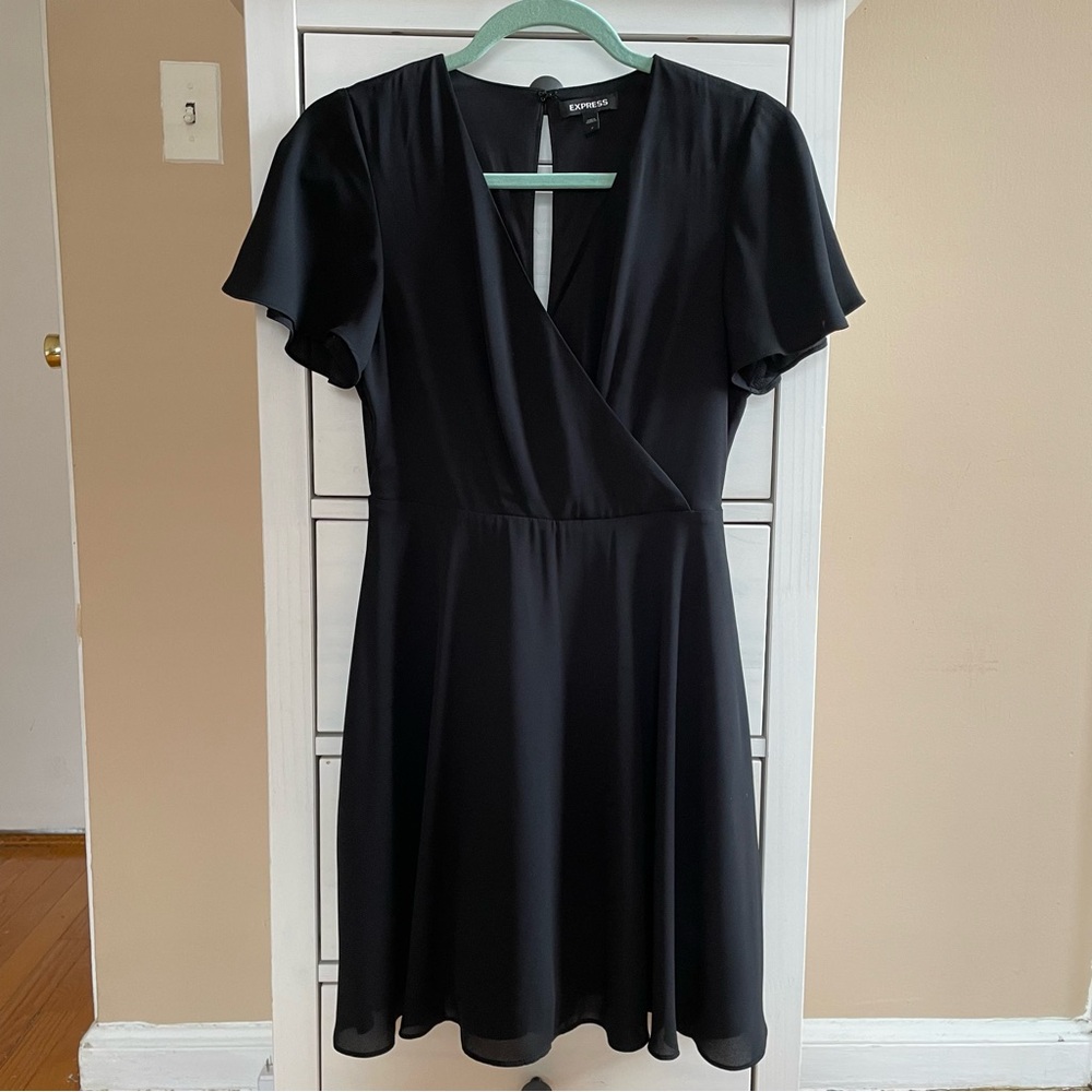 Express Black V-Neck Dress